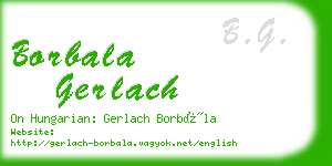 borbala gerlach business card